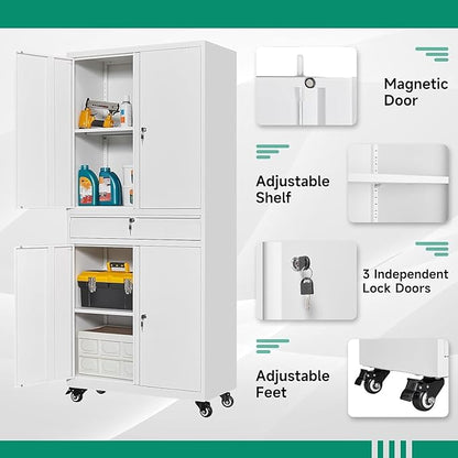 Letaya Metal Garage Storage Cabinet - Image 5