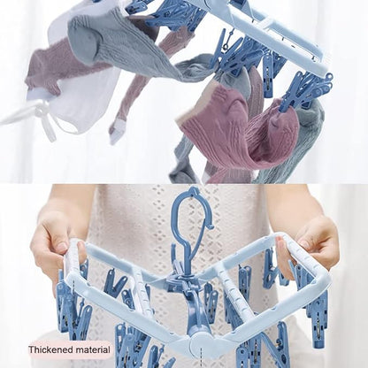 Clothes Drying Racks Foldable Clip Hangers Drip Hanger Plastic - Image 5