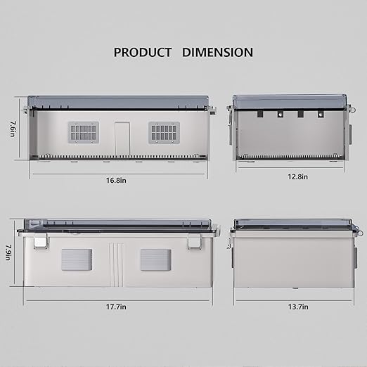 ABS Electrical Junction Box, Ventilated Design, Cable Grommets, IP65 Waterproof - Image 6