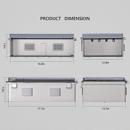 ABS Electrical Junction Box, Ventilated Design, Cable Grommets, IP65 Waterproof - Image 6