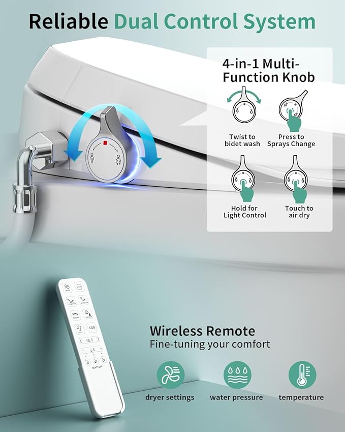 SR SUN RISE Electric Bidet Toilet Seat Elongated - Image 4