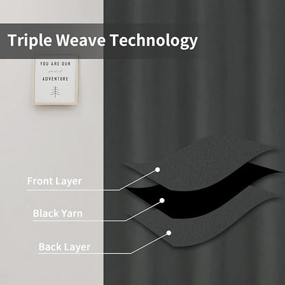 Easy-Going Blackout Curtains for Bedroom, Solid Thermal Insulated Grommet and - Image 3