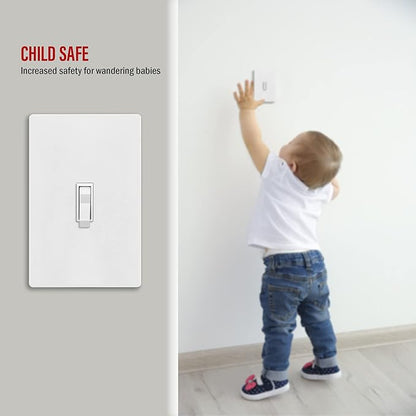 ENERLITES Screwless Toggle Switch Wall Plate, Child Safe Light Switch Cover - Image 8