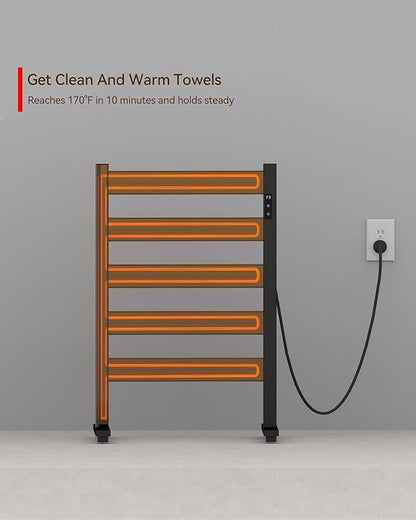 Freestanding Towel Warmer – 5-Bar Heated Towel Rack - Image 6