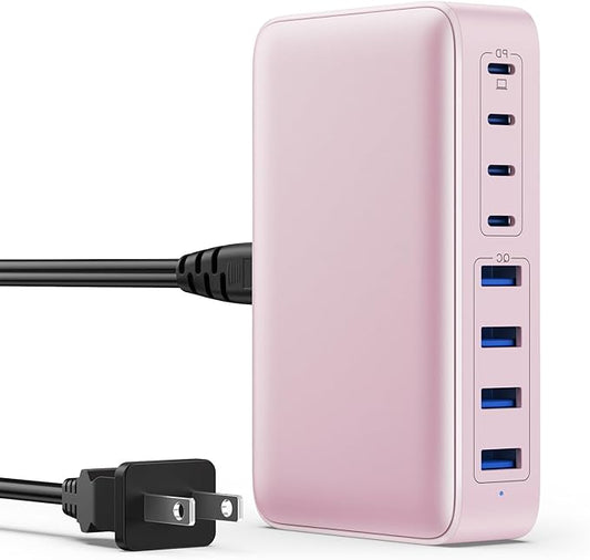USB C Charger 200W USB C Charger Block, Upgraded GaN III 8-Port Fast Charging by GKUTW