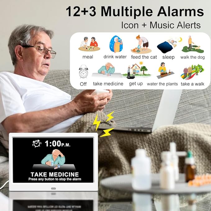 CAZOKASI Extra Large Impaired Vision Digital Alarm Clock - Image 4