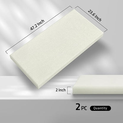 UMIACOUSTICS 2 PCS Acoustic Panel, 47.2" x 23.6" x 2" Fiberglass Sound Proof - Image 2