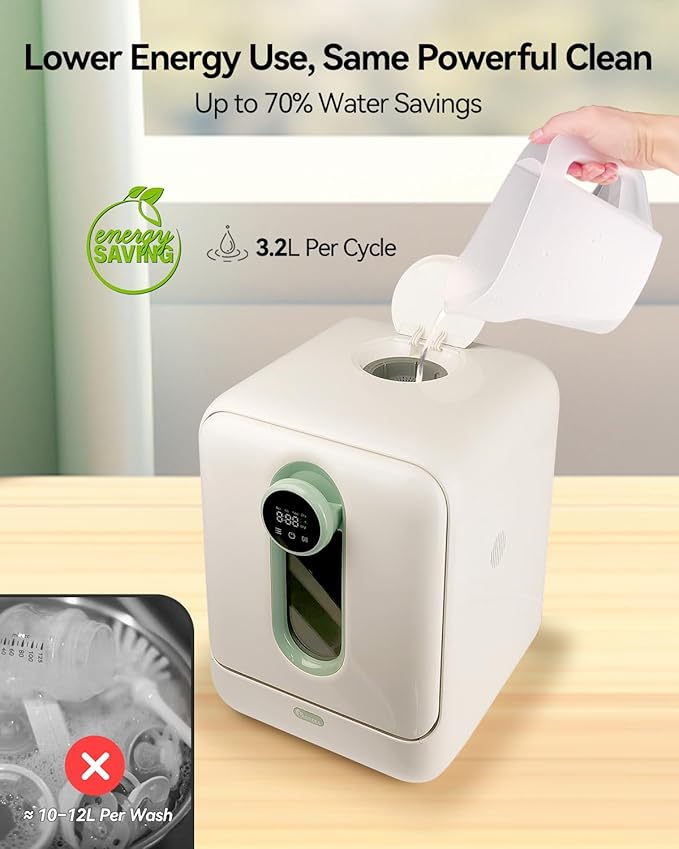 IAGREEA Baby Bottle Washer, Sterilizer and Dryer, All-in-One Pro Cleaning - Image 8