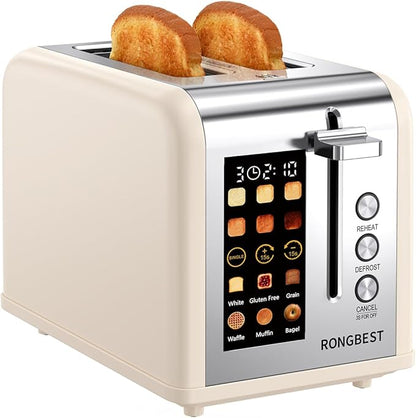 2 Slice Easy Touch Screen Toaster, Stainless Steel Toaster by Unknown