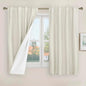 LAMIT 100% Blackout Short Linen Curtains, 48 Inch Length Linen Textured Thermal by LAMIT