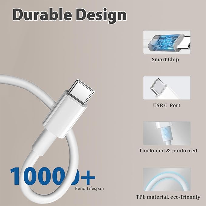 Magnetic Charger for iPhone 17 16e, 10FT 2Pack Fast Charge for Apple MagSafe - Image 6