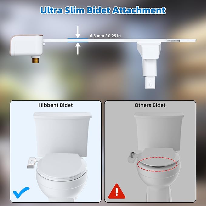 Hibbent Bidet Attachment for Toilet, Non-Electric Dual Nozzle for Frontal & - Image 6