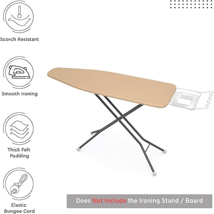 Encasa XO Ironing Board Cover and Pad 42"x14" - 4mm Felt Medium Iron Board - Image 2