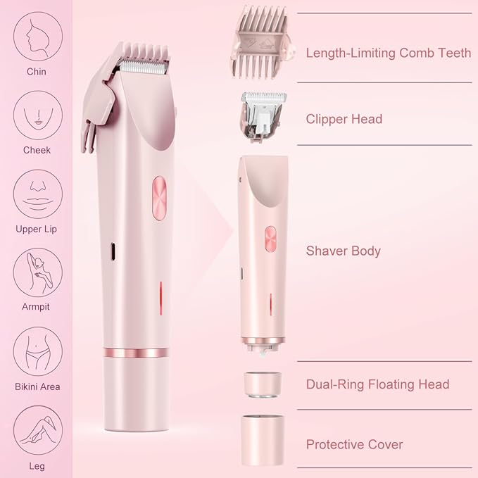 Bikini Trimmer for Women 2 in 1 Dual Head - Image 3