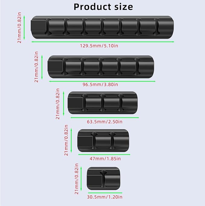 ITUGOU 11PCS Cable Management Cord Holder Organizer, Magnetic Cable Clips - Image 7