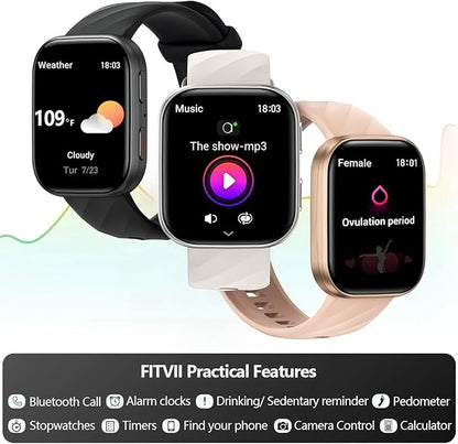 FITVII Health & Fitness Tracker, Smart Watch - Image 6