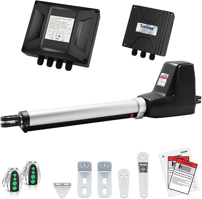 TOPENS AT6131 Single Swing Gate Opener Medium Duty Automatic Gate Motor by TOPENS