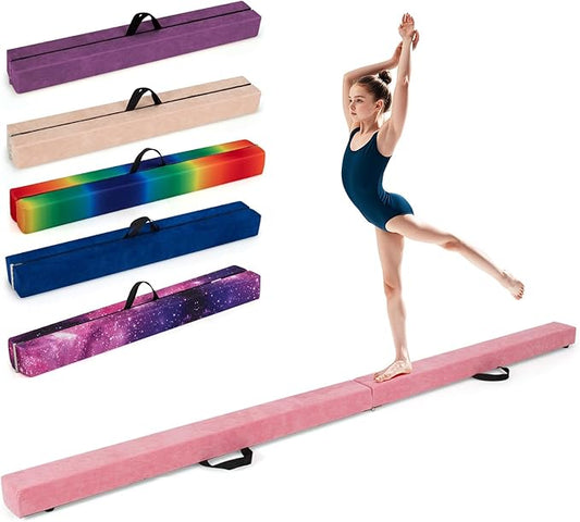 Giantex 7FT/8FT/9FT Balance Beam, Folding Gymnastics Beam w/Carry Handles by Giantex