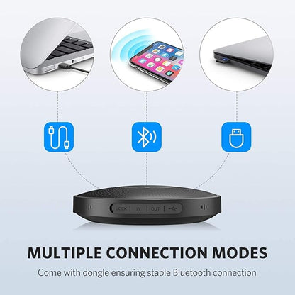 EMEET Bluetooth Speakerphone M2 Black Conference Speaker - Image 6