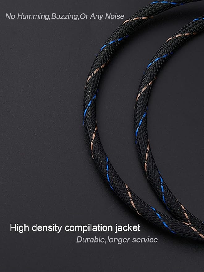 JORZOR Audiophile RCA to 2RCA Subwoofer Cable - 2M Oxygen-Free Copper - Image 4