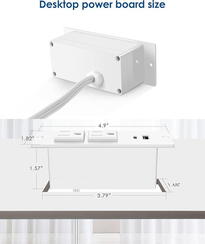 Conference Recessed Power Strip USB C PD 20W Fast Charging, Furniture Recessed - Image 7