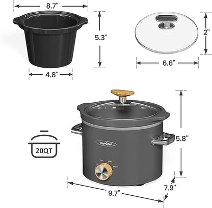 Sunvivi 2 Quart Slow Cooker, Small Slow Cooker - Image 7