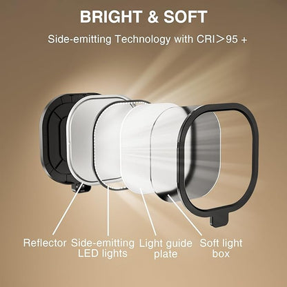 LitONES Ring Light with Stand, 15W Dimmable Zoom Lighting - Image 7