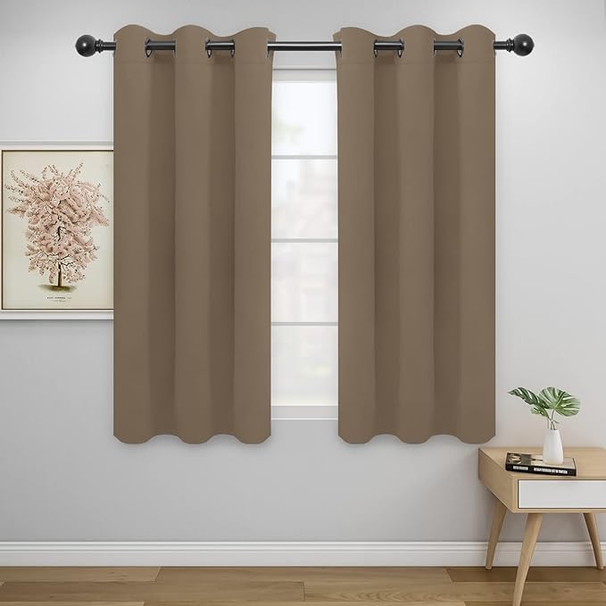 Easy-Going Blackout Curtains for Bedroom, Solid Thermal Insulated Grommet and by Easy-Going