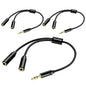 Quelong 3Pcs Headphone Splitter, Dual Headphone Nylon Braided Extension Cable by Unknown