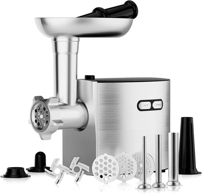 CHEFFANO Meat Grinder, Electric Meat Grinder and Sausage Maker Includes 3 Size by CHEFFANO
