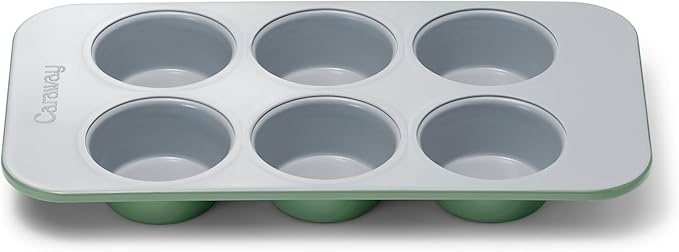 Caraway Nonstick Ceramic 6 Cup Muffin Pan – Non-Toxic, PTFE & PFOA Free – Oven by Caraway