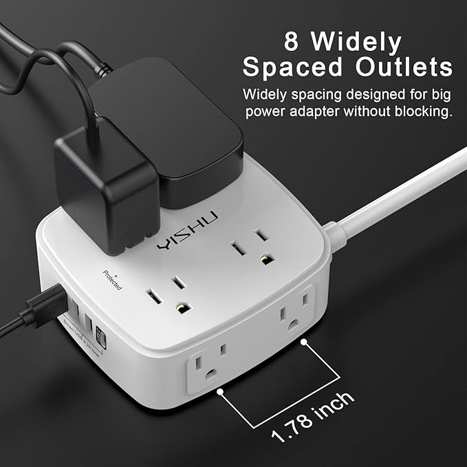 5Ft Surge Protector Power Strip - Image 5