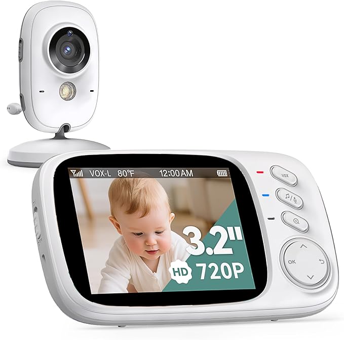 No WiFi Baby Monitor with Camera and Audio, Lag-Free Connection, Plug & Play by Kokit