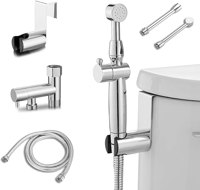 Chrome Handheld Bidet Sprayer Attachment by Greenspring