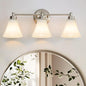 LOUSACE 3 Light Bathroom Vanity Light Vintage Brushed Nickel Bathroom Lighting by LOUSACE