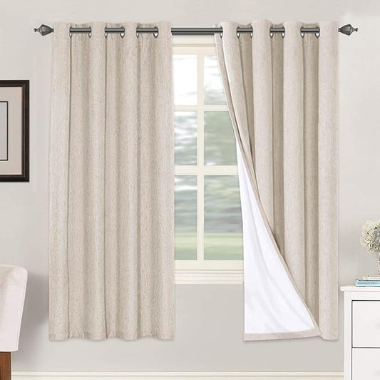 H.VERSAILTEX 72 inch Blackout Curtains, 100% Absolutely Blackout Thermal by HVERSAILTEX