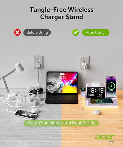 Acer 7-in-1 Wireless Charging Station - 30W Fast Wireless Charger - Image 6