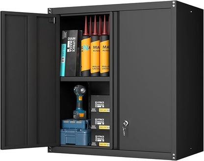 GREATMEET Locking Metal Wall Cabinets by GREATMEET