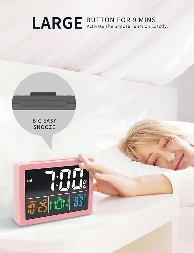Digital Alarm Clock, with 5.5" Large LED Time Display, Adjustable Alarm Volume - Image 3