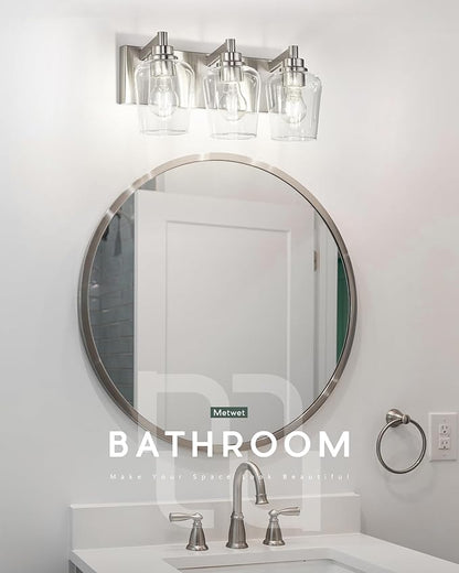 METWET Bathroom Light Fixtures, 3-Light Modern Vanity Light - Image 3