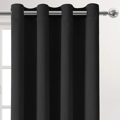 DWCN Black Curtains 54 Inches Long, Thermal Blackout Drapes - Image 5