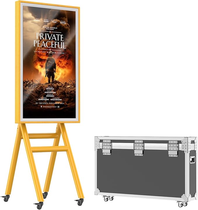 MWE Mobile Digital Signage Display 43in, Portable UHD Touchscreen Advertising by Mwe