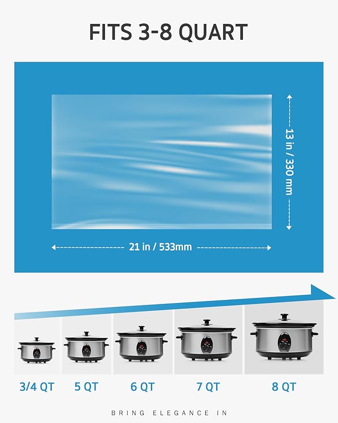 Syntus Crock Pot Liners, Disposable Cooking Bags Suitable - Image 2