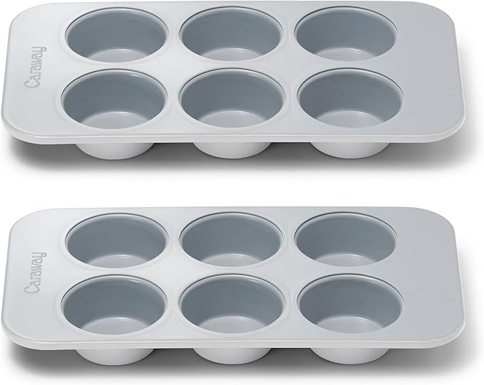 Caraway Nonstick Ceramic 6 Cup Muffin Pan Duo – Non-Toxic, PTFE & PFOA Free – by Caraway
