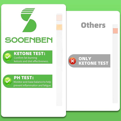 2-in-1 Ketone Test Strips, 100cts Keto and pH Strips Urine Test - Image 2