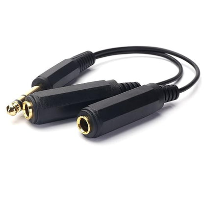 Disino 1/4 Splitter, 1/4" TRS Stereo Male to Dual Female Y Splitter Cable - Image 4