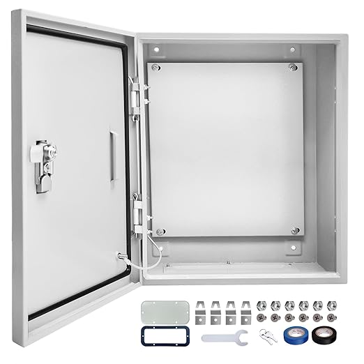 Outdoor Electrical Box 24 x 24 x 12''D NEMA 4X Enclosure Steel Box, Waterproof by CXCESNS