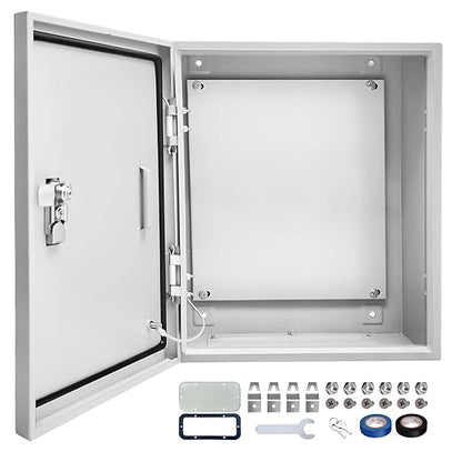 Outdoor Electrical Box 24x 24 x 8''D NEMA 4X Enclosure Steel Box, Waterproof & by CXCESNS