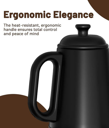 Gooseneck Electric Kettle, 1L Water Boiler, Pour Over Coffee & Tea, 1000W Fast - Image 7