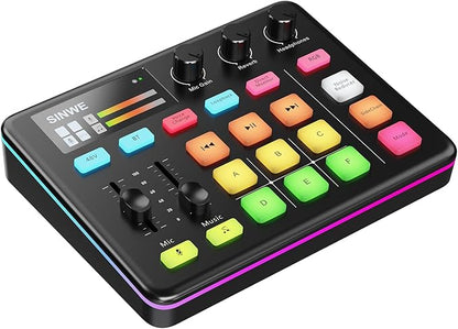 SINWE G1 Gaming Audio Mixer, RGB Audio Interface by SINWE